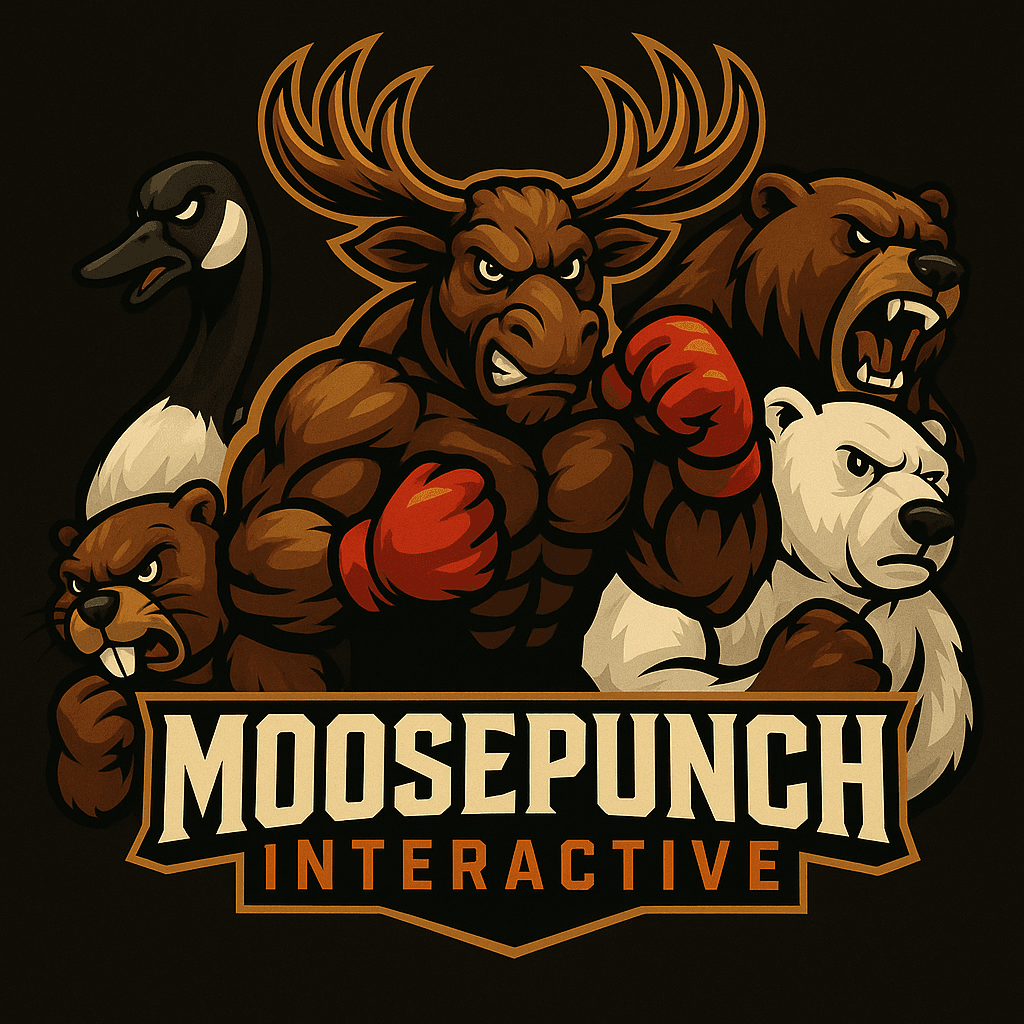 Northern Knockout fighters including a moose, goose, beaver, polar bear, and grizzly boxer